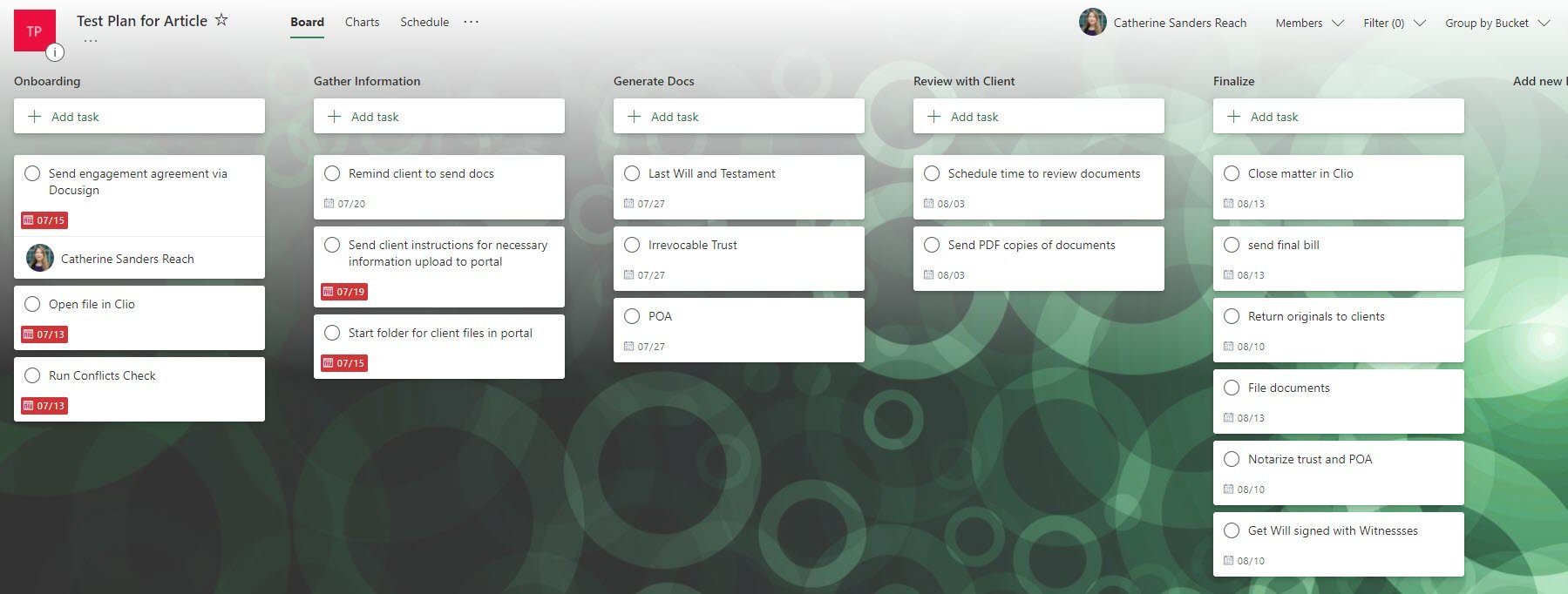 MS Planner Simple Project Management Tool North Carolina Bar Association